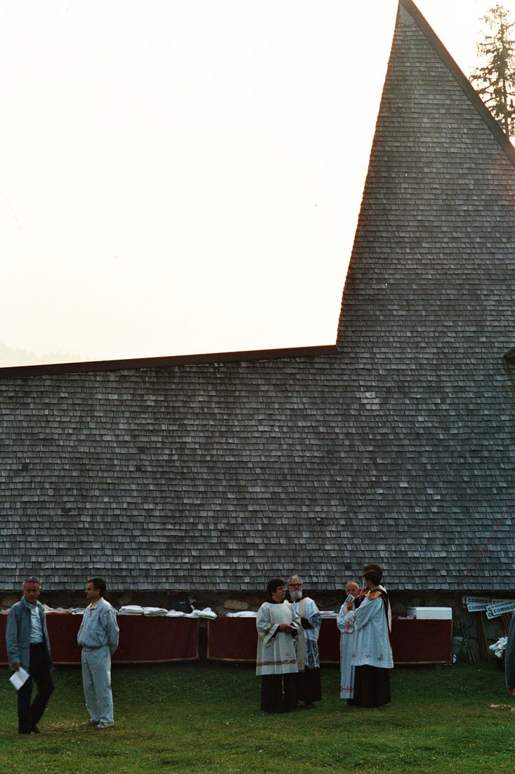 Chiesa della Madonna delle nevi - Pramarino - Val Visdende (negativo) di Ceolin, Elio (ultimo quarto sec. XX)