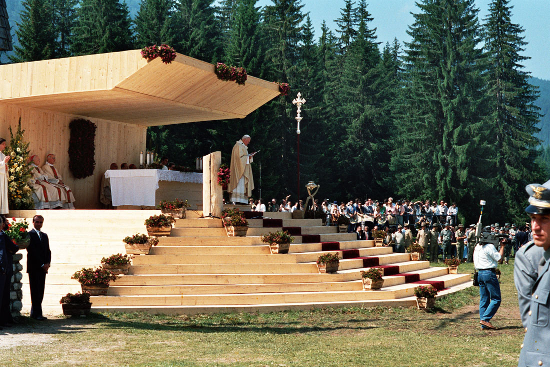 Inizio messa - Val Visdende (negativo) di Ceolin, Elio (ultimo quarto sec. XX)