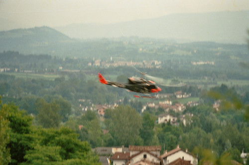 Elicottero - Giovanni Paolo II - Col Cumano (negativo) di Ceolin, Elio (ultimo quarto sec. XX)