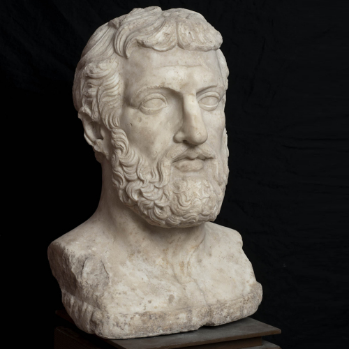 Filosofo (testa) - ambito romano (età romana/ sec. II d.C.)