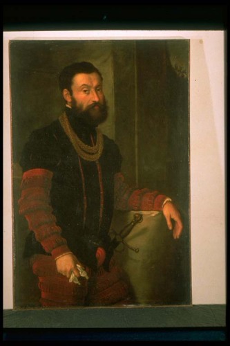 Ritratto virile (dipinto) di Moroni Giovanni Battista (maniera) - scuola veneta (sec. XVI)