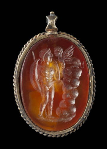 Edipo e la Sfinge (gemma, intaglio) - glittica romana (I secolo a.C.)
