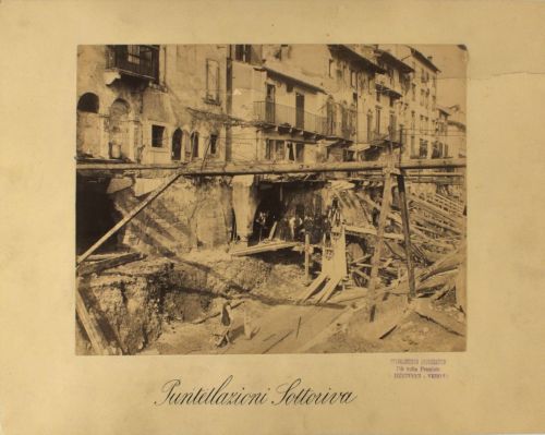 Verona - Adige (fiume) - Argini - Costruzione - 1890/91 (positivo) di Bertucci, Giuseppe (XIX)