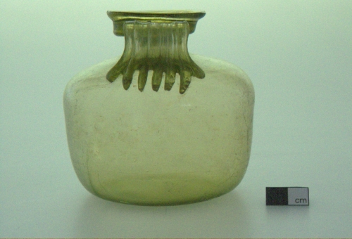 bottiglia, Isings 51a - ambito culturale romano/ prodotto da officina  occidentale, forse nord-italica (seconda metà secc. I d.C./ II d.C.)