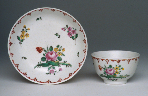 decoro floreale (TAZZA - tazzina alla turca con piattino, opera isolata) - manifattura Antonibon (post 1770 - ante 1790)