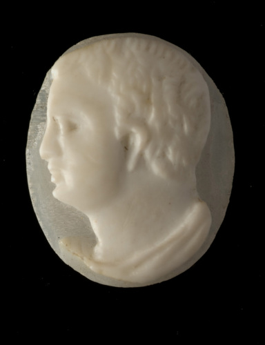 Testa di giovane imberbe (gemma, cammeo) - glittica post-antica (XVI secolo d.C.)