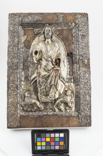 Cristo pantocratore; Evangelisti (COPERTA DI LIBRO LITURGICO) - Tournai (?) (sec. XIII, sec. XIV)