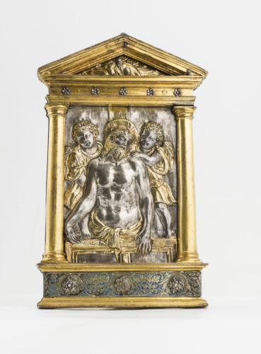 Cristo nel sepolcro; Angeli (PACE) - bottega veneziana (secondo quarto sec. XVI)