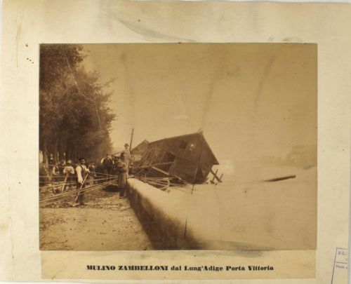 Verona - Adige (fiume) - Inondazioni - 1882 (positivo) di Bertucci, Giuseppe (seconda metà XIX/ XX)