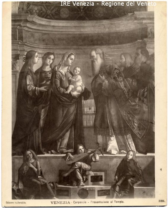 Carpaccio, Vittore, "Presentazione al Tempio", n. 3164 (positivo) di Carpaccio, Vittore, Filippi, Tomaso (primo quarto 20)
