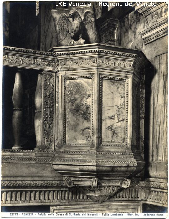 Lombardo, Tullio, "Pulpito della Chiesa", n. 22773 (positivo) di Lombardo, Tullio, Anderson (stabilimento) (fine/inizio XIX/ XX)