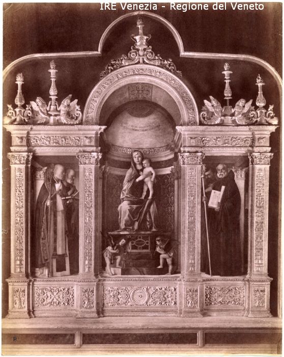 Bellini, Giovanni, "Madonna e S. Nicolò e S. Benedetto"  di Bellini Giovanni, Filippi, Tomaso (fine/inizio XIX/ XX)