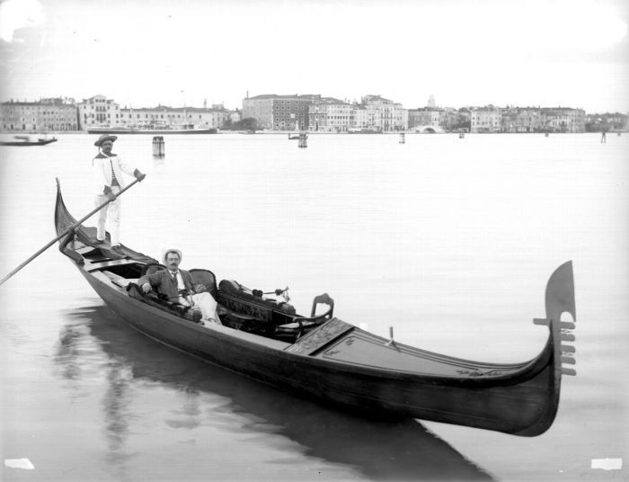 Venezia, bacino di San Marco, gondola  di Filippi, Tomaso (XIX)
