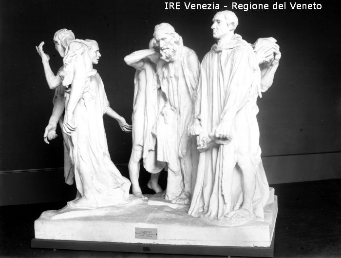 Venezia, Galleria d'Arte Moderna, scultura, Auguste Rodin "I borghesi di Calais"  di Filippi, Tomaso (XX)