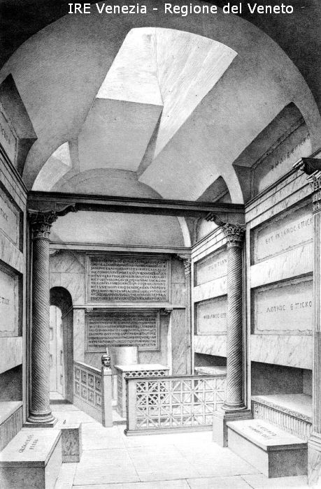 Venezia, riproduzione da libro per Mons. Costantini, catacombe  di Filippi, Tomaso (XX)