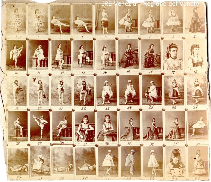 Catalogo: 45 immagini - Studio su modelle in fogge e pose diverse  di Anonimo (seconda metà XIX)