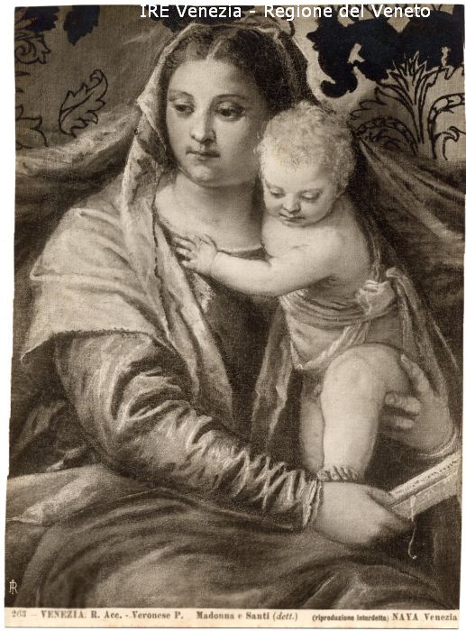 Veronese, Paolo, "Madonna e Santi, dettaglio", n. 263 (positivo) di Veronese Paolo, Naya, Stabilimento (Stabilimento) (fine/inizio 19/ 20)