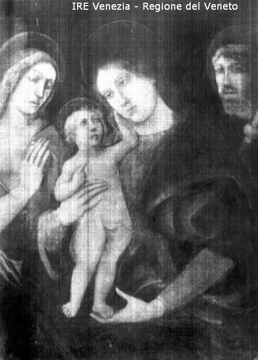 Venezia, riproduzione dipinto, pittore n.c., "Madonna, bambino e santi"  di Filippi, Tomaso (XX)