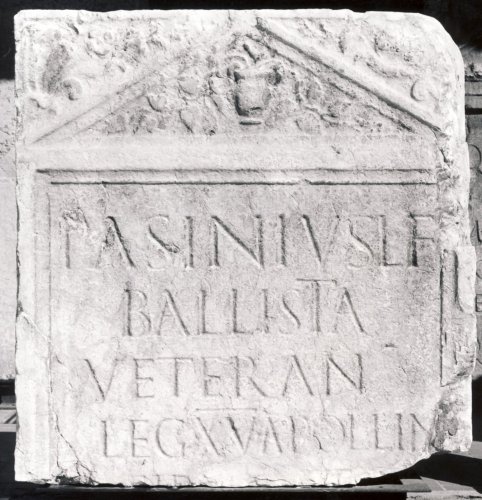 kantharos e motivi vegetali (timpano) (stele, stele funeraria a pseudoedicola) - Ambito culturale romano, produzione veronese (seconda metà sec. I d.C.)