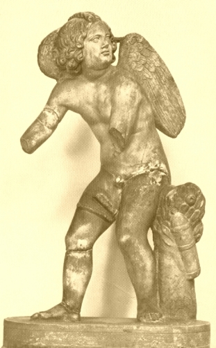 Eros "distratto" che incorda l'arco (statua maschile, statua maschile) - ambitoculturale greco/ primo ellenismo (fine/inizio secc. IV-III a. C.)