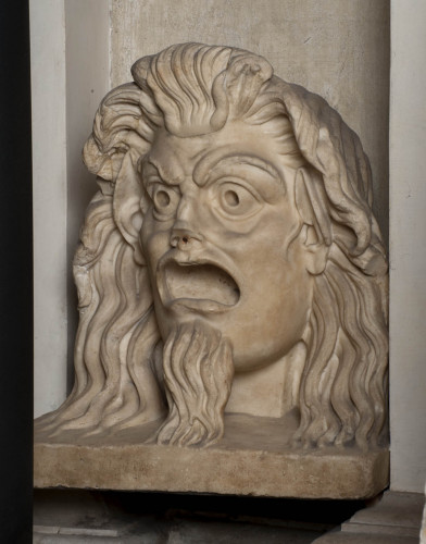 Pan (maschera, maschera marmorea, maschera di Pan) - ambito culturale romano/ età imperiale/ età antoniniana (metà sec. II d.C.)