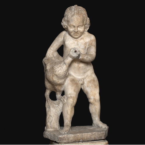 Bambino con l'oca (statua maschile) - ambito romano (età romana/ sec. II d.C.)