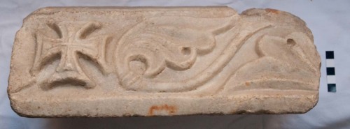 cornice, frammento di cornice decorata a bassorilievo - Ambito culturale medievale/ Venezia (metà sec. XI d.C.)