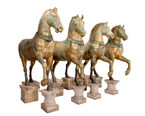 Quattro cavalli di una quadriga (statua, I Cavalli di San Marco) - ambito romano (Età romana/ secc. II d.C./ III d.C.)