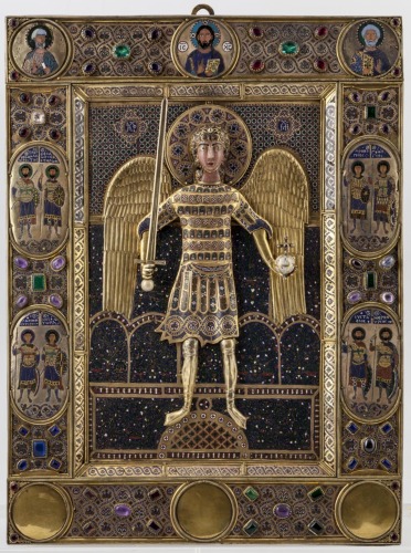 arcangelo Michele stante; Cristo; Santi (ICONA) - ambito bizantino (fine/inizio secc. XI/ XII)