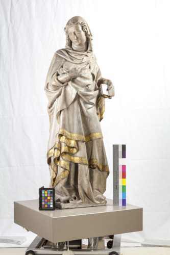 Annunciazione, Vergine annunciata (STATUA, elemento d'insieme) di Marco Romano (maniera) (prima metà sec. XIV)