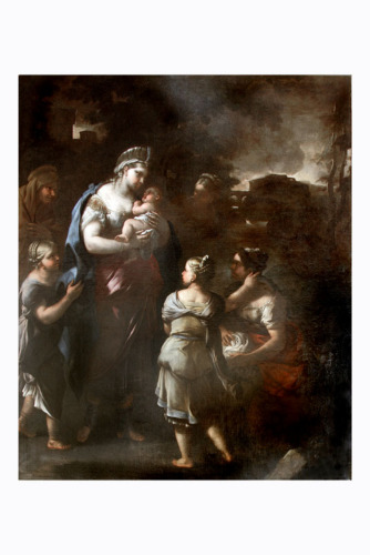 Mosè salvato dalle acque (DIPINTO) di Luca Giordano (attr.) (XVII)