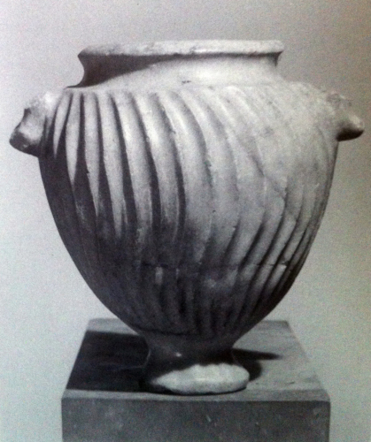 vaso, strigilato - ambito culturale romano/ età imperiale (fine/inizio secc. I-II d.C.)
