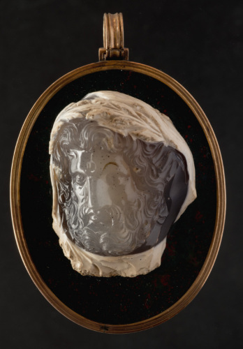 testa di Giove (gemma, cammeo) - glittica romana di età claudia (metà I secolo d.C.)