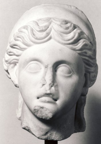testa femminile - ambito culturale romano (secc. I a.C - I d.C. (ipotesi))